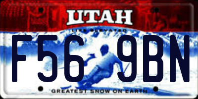 UT license plate F569BN