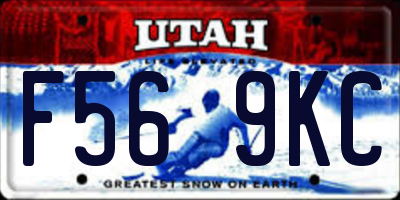 UT license plate F569KC