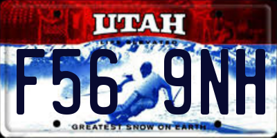 UT license plate F569NH