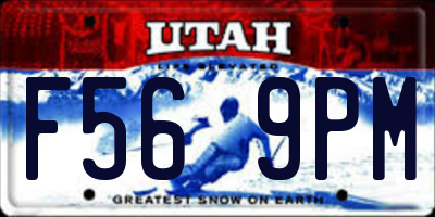 UT license plate F569PM