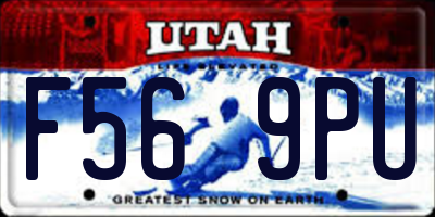 UT license plate F569PU
