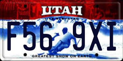 UT license plate F569XI