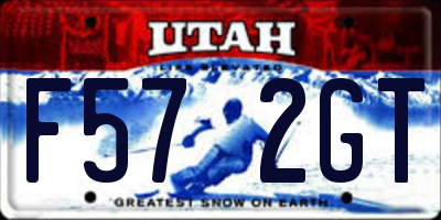 UT license plate F572GT