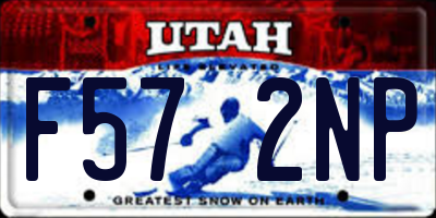 UT license plate F572NP