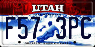 UT license plate F573PC
