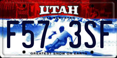 UT license plate F573SF