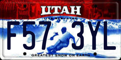 UT license plate F573YL