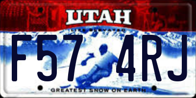 UT license plate F574RJ