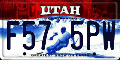 UT license plate F575PW