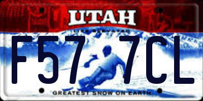 UT license plate F577CL