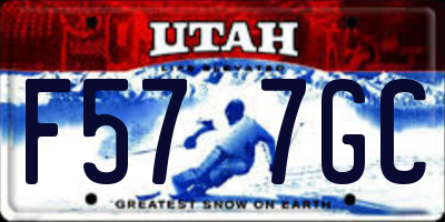UT license plate F577GC
