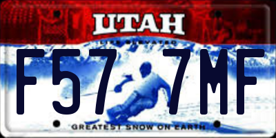 UT license plate F577MF