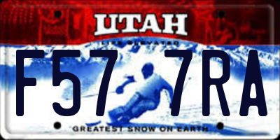 UT license plate F577RA