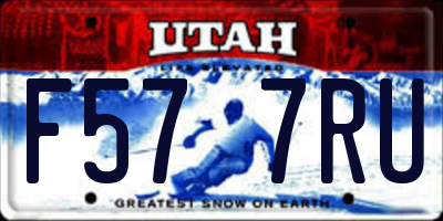 UT license plate F577RU