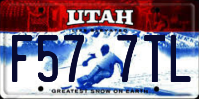 UT license plate F577TL