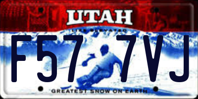 UT license plate F577VJ
