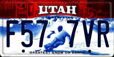 UT license plate F577VR
