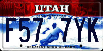 UT license plate F577YK