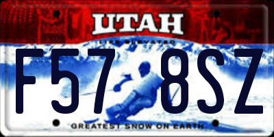 UT license plate F578SZ