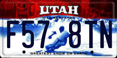 UT license plate F578TN