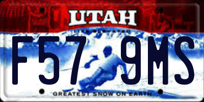 UT license plate F579MS