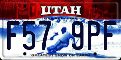 UT license plate F579PF