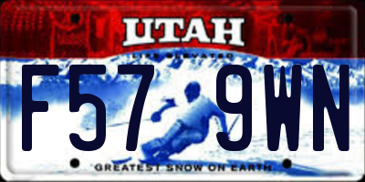 UT license plate F579WN