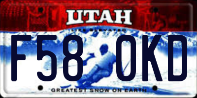 UT license plate F580KD