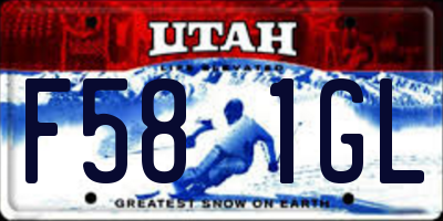 UT license plate F581GL