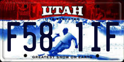UT license plate F581IF