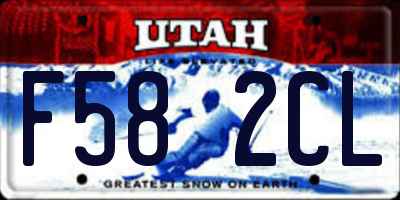 UT license plate F582CL