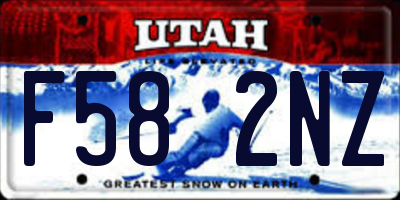 UT license plate F582NZ