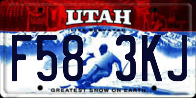 UT license plate F583KJ