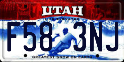 UT license plate F583NJ