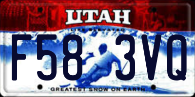 UT license plate F583VQ