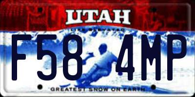 UT license plate F584MP