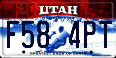 UT license plate F584PT