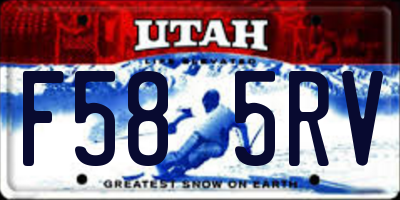 UT license plate F585RV