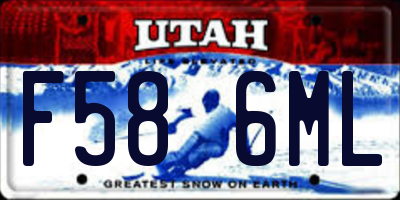 UT license plate F586ML
