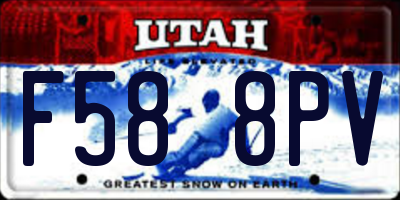 UT license plate F588PV