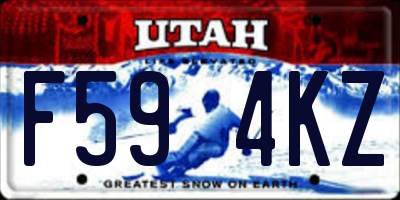 UT license plate F594KZ