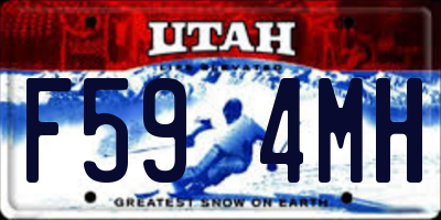 UT license plate F594MH