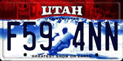 UT license plate F594NN