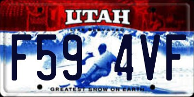 UT license plate F594VF
