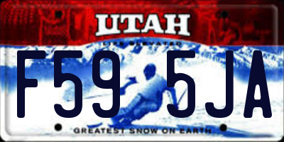 UT license plate F595JA