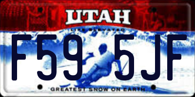 UT license plate F595JF