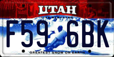 UT license plate F596BK