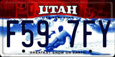 UT license plate F597FY