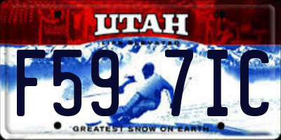UT license plate F597IC