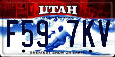 UT license plate F597KV